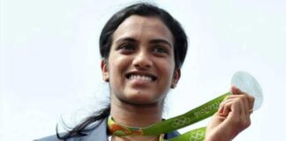 Vijayawada : P V Sindhu receives a grand welcome