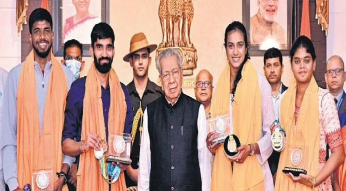 Governor felicitates medal winners from Andhra Pradesh