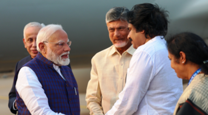 PM Modi holds roadshow with CM Chandrababu Naidu and Pawan Kalyan in Vizag, to launch development projects for Andhra Pradesh